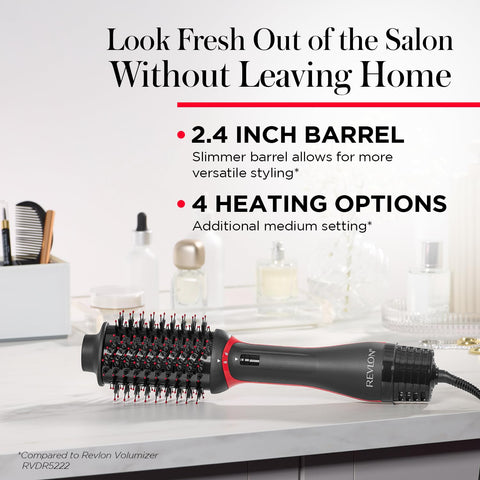 REVLON One Step Volumizer PLUS Hair Dryer and Styler | More Volume, Less Damage, and More Styling Control for Easy and Fast Salon-Style Blowouts, Plus Travel Friendly (Black) REVLON