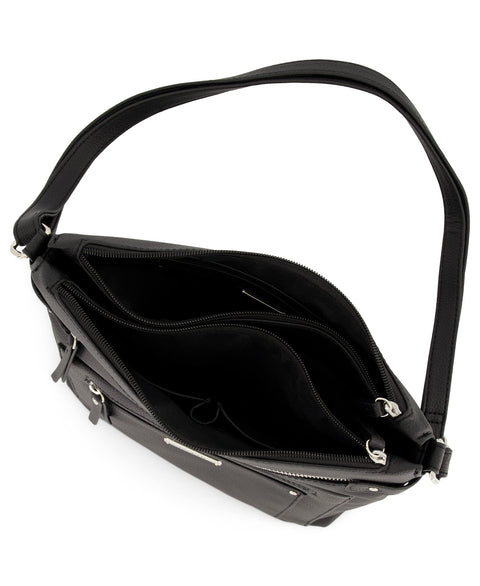 Rosetti Zuma Large Crossbody Bag, Faux Leather Purse, Adjustable Strap, Black Rosetti