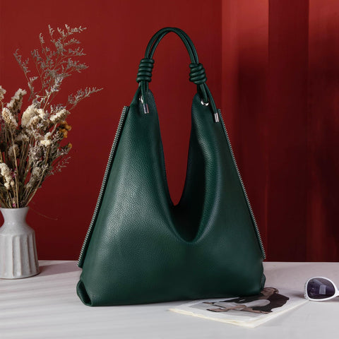 Montana West Hobo Shoulder Bags for Women Leather Womens Hobo Purses and Handbags Green Slouchy Bag Large Size Ladies Handbags MWC-211-DGN Montana West