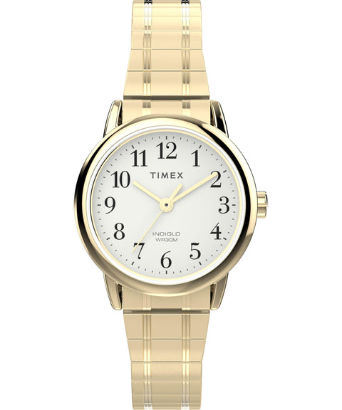 Timex Women's Easy Reader 25mm Watch - Gold-Tone Expansion Band White Dial Gold-Tone Case Timex
