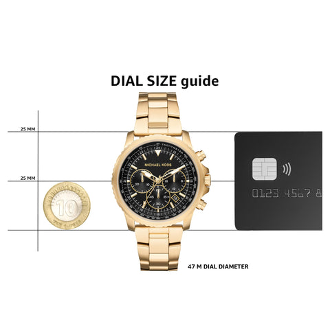 Michael Kors Men's Cortlandt Chronograph Gold-Tone Stainless Steel Watch MK8642 Michael Kors