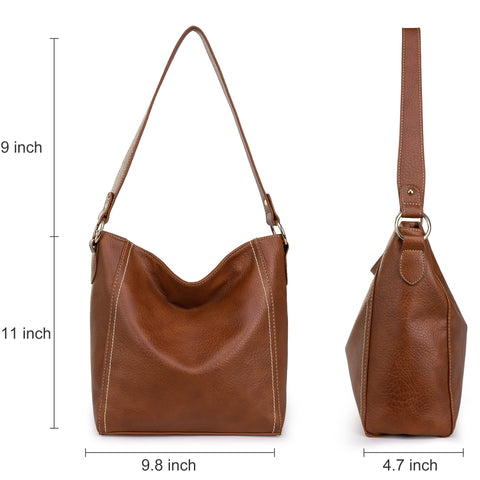 Montana West Purses for Women Vegan Leather Shoulder Purses and Handbags Hobo Bags for Women MWC-070BR Montana West