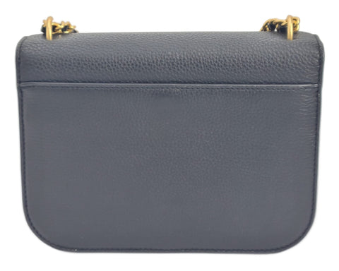Tory Burch 140987 Britten Black Pebbled Leather With Gold Hardware Small Women's Adjustable Shoulder Bag Tory Burch