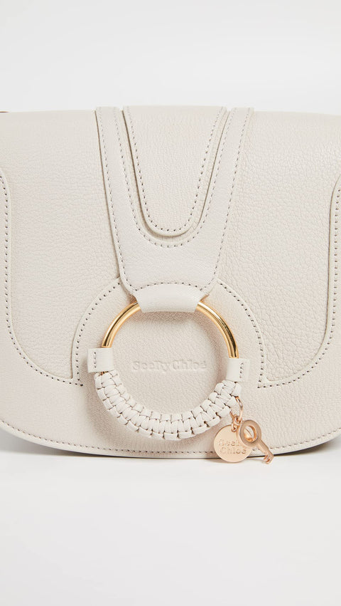 See by Chloe Women's Hana Small Saddle Bag, Cement Beige, Off White, One Size SEE BY Chloé