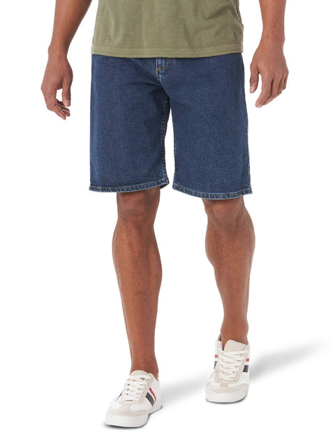 Wrangler Authentics mens Comfort Flex Waistband Denim Shorts, Dark Stonewash, 36 US Wrangler Authentics