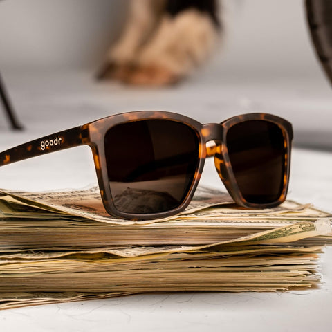 goodr Smaller Is Baller Polarized Round Sunglasses for Men & Women, Small Sized (LFG), Brown Translucent Tortoiseshell Frames with Brown Non-Reflective Lens, UV400 Protection, No Slip, No Bounce
