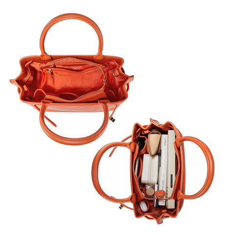 VICTORIA HYDE LONDON Lambeth Designer Handbags for Women Crossbody Tote Satchel Luxury Business Top Handle Bags for Women, Juicy Orange VICTORIA HYDE LONDON