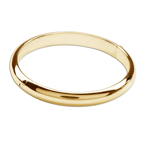 Precious Pieces 14K Gold-Plated Classic Adult Bangle Bracelet for Teens or Women(Adult-Large) Precious Pieces