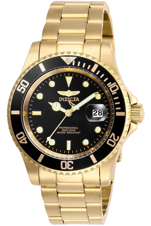 Invicta Men's Pro Diver Quartz Watch with Stainless Steel Strap, Gold, 20 (Model: 26975) Invicta