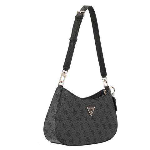 GUESS Noelle Top Zip Shoulder Bag, Coal Logo GUESS