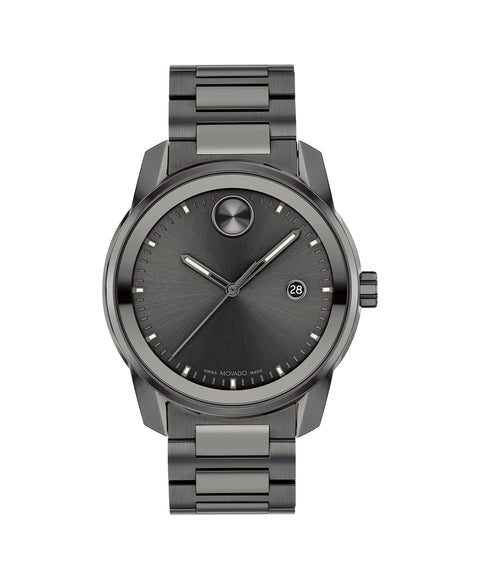 Movado Men's Bold Verso Swiss Quartz Watch with Stainless Steel Strap, Grey, 21 (Model: 3600860) Movado