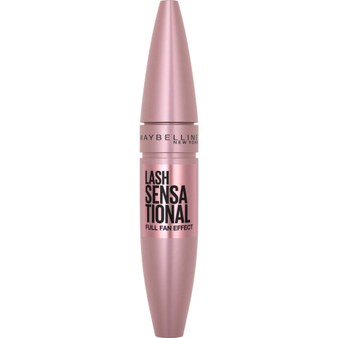 Maybelline Lash Sensational Washable Mascara, Lengthening and Volumizing for a Full Fan Effect, Blackest Black, 1 Count MAYBELLINE