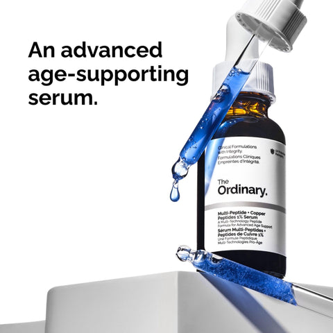 The Ordinary Multi-Peptide + Copper Peptides 1%, Anti-Aging Serum for Fine Lines and Skin Elasticity, 1 Fl Oz