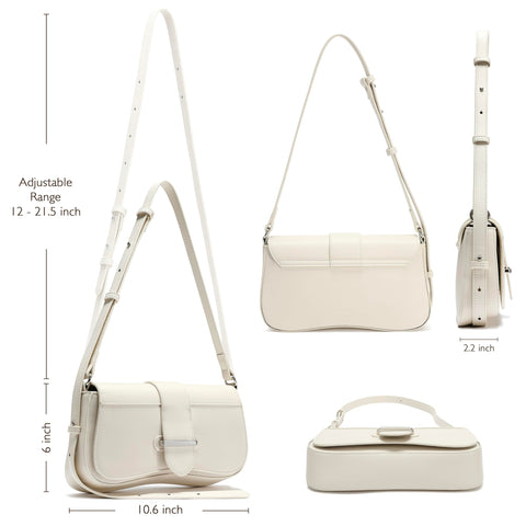 Ligoflsy Beige Purse for Women Small Vegan Leather Shoulder Bag Mini Ladies Clutch Handbag Ligoflsy