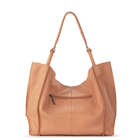 The Sak Los Feliz Larg Tote Bag - Premium Leather Women's Handbag for Everyday And Travel, Durable, Large Purse With Shoulder Bag Strap And Zipper Pocket, Nectar The Sak