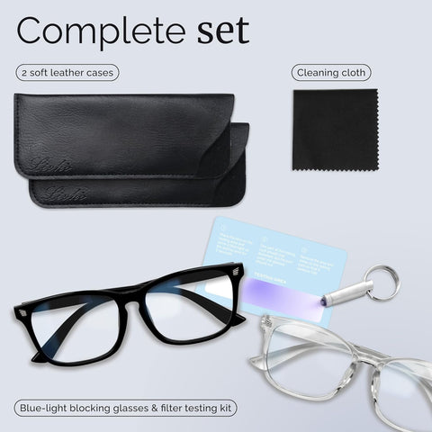 livho High Tech Blue Light Glasses - Advanced 99% Blue Light Blocking Computer Glasses - Anti Eyestrain & UV Glare Protection livho