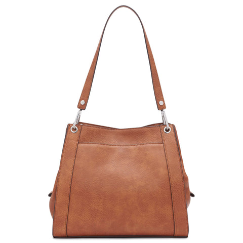 Calvin Klein Reyna Novelty Triple Compartment Shoulder Bag, Caramel Mix,One Size Calvin Klein