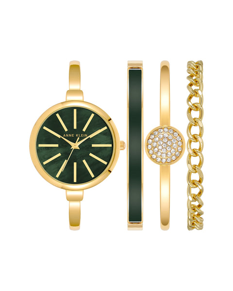 Anne Klein Women's Bangle Watch and Bracelet Set Anne Klein