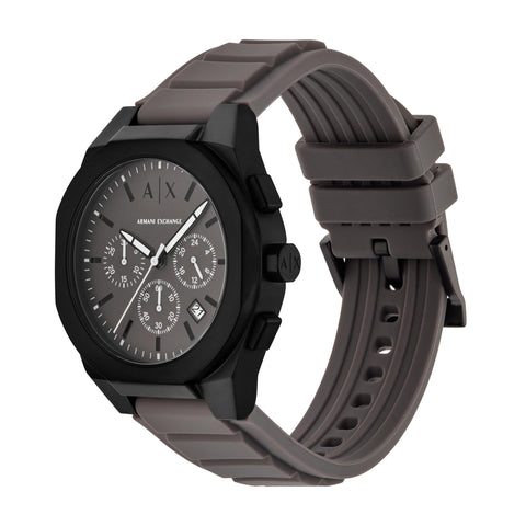 Armani Exchange A|X Men's Sync Chronograph Gray Leather Watch (Model: AX4191)