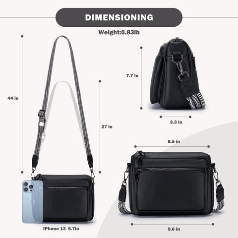 ATERITSSI Crossbody Purses for Women Trendy,Vegan Leather Crossbody Bags,Cell Phone Camera Shoulder Handbags with Card Slots ATERITSSI