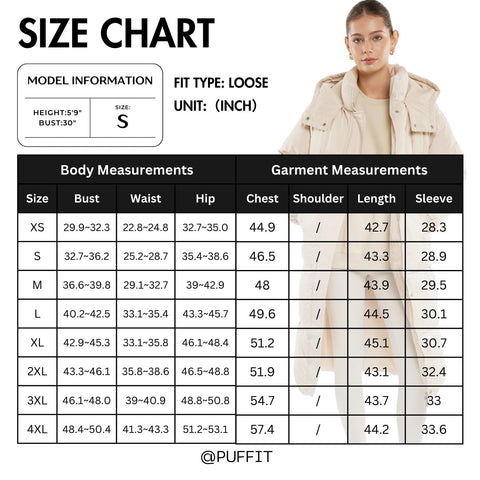PUFFIT Long Puffer Jacket for Women,2024 Thickened Winter Coat Hooded with Deep Pockets, Ladies Warm Winter Jacket PUFFIT