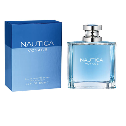 Nautica Voyage Eau de Toilette 3.3 fl oz (Pack of 1), Notes of Apple, Cedarwood, Mimosa, Men's Fragrance, Long Lasting, Everyday Fragrance, Travel Size Nautica