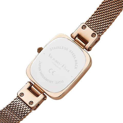 VICTORIA HYDE Dainty Women's Wrist Watch, Rectangle Watches for Women, Womens Watch with Stainless Steel Bracelet or Leather Band (Gold) VICTORIA HYDE
