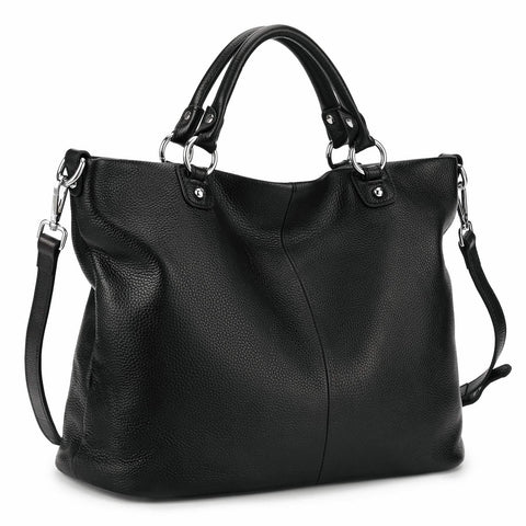 Kattee Women's Soft Genuine Leather Tote Bag, Top Satchel Purses and Handbags Kattee