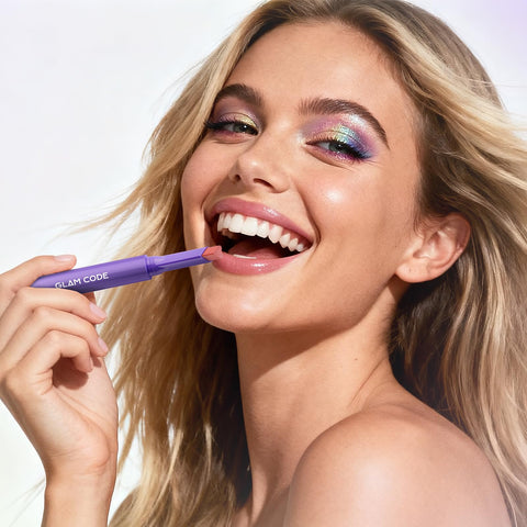 Glam Code Tinted Lip Balm Trio, Moisturizing Lipstick with Shea Butter, Hydrating Lip Makeup Set for Women & Girls, Vegan Formula, Cream Finish, Cruelty-free (3-Count, 01)