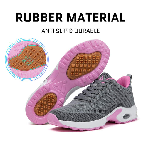 Mishansha Womens Fashion Sneakers Ultra Lightweight Breathable Arch Support Sport Shoes Training Running Walking Shoes Gym Tennis Shoes 9 Grey