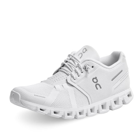 On Women's Cloud 5 Sneakers, All White, 8 Medium US
