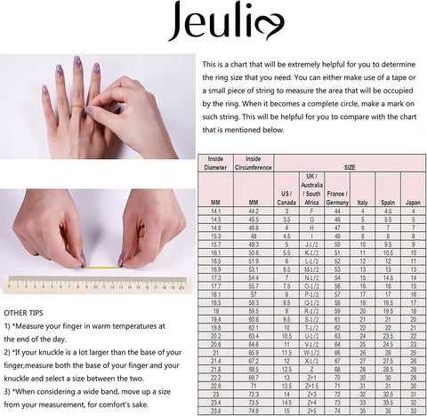 Jeulia Diamond Band Rings for Women cz Sterling Silver Interchangeable Ring Sets Wedding Engagement Anniversary Promise Ring Bridal Sets Jeulia