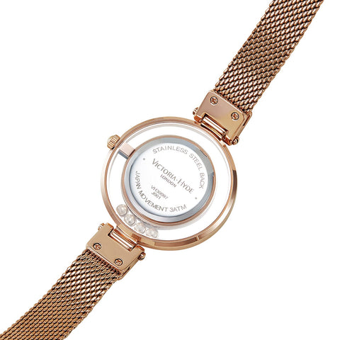 VICTORIA HYDE 2023 New Women Watches Small Dial Analog Quartz Spark Stars Series (Gold-Gold) VICTORIA HYDE