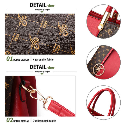 KURGOOL Women Purses and Handbags Top Handle Satchel Shoulder Bags Messenger Tote Bag for Ladie KURGOOL