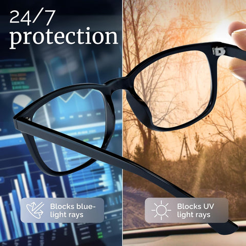livho High Tech Blue Light Glasses - Advanced 99% Blue Light Blocking Computer Glasses - Anti Eyestrain & UV Glare Protection livho