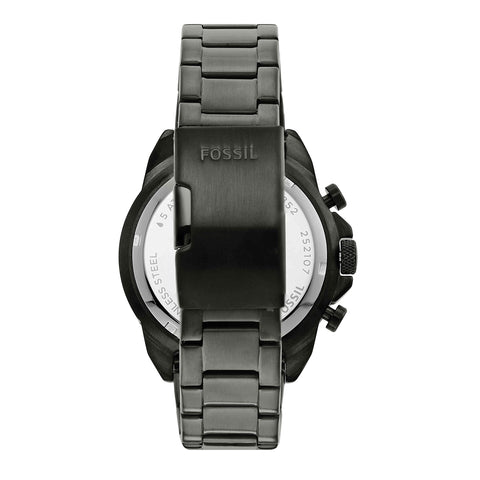 Fossil Men's Bronson Quartz Stainless Steel Chronograph Watch, Color: Smoke (Model: FS5852) Fossil