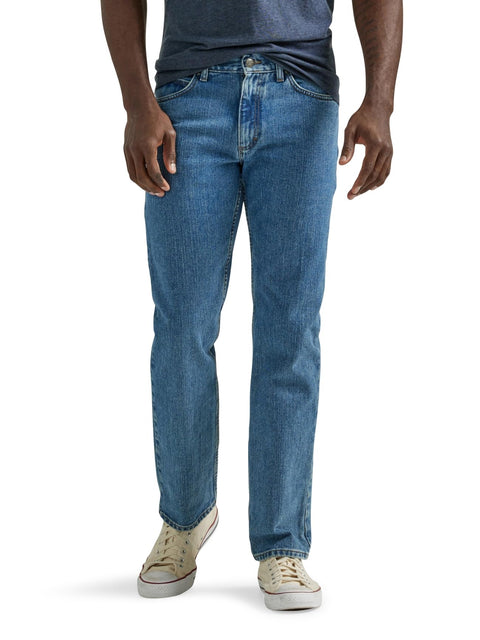 Lee Men's Legendary Regular Straight Jean, Pepper Stone, 35W x 32L