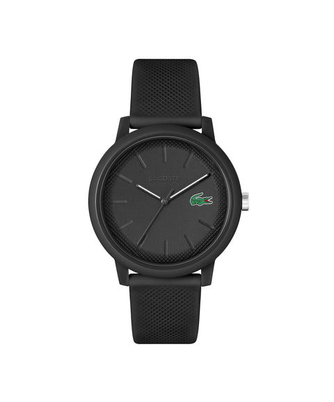 Lacoste.12.12 Men's Quartz Plastic and Silicone Strap Watch, Color: Black (Model: 2011171) Lacoste