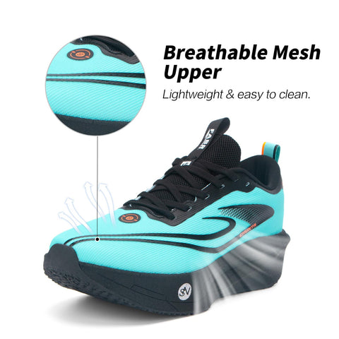 Zonsmo Carbon Plate Racing Road Running Shoes for Men Stable Support Shock-Relief Ultra-Light TPU Outsole Rebound Marathon Sneakers