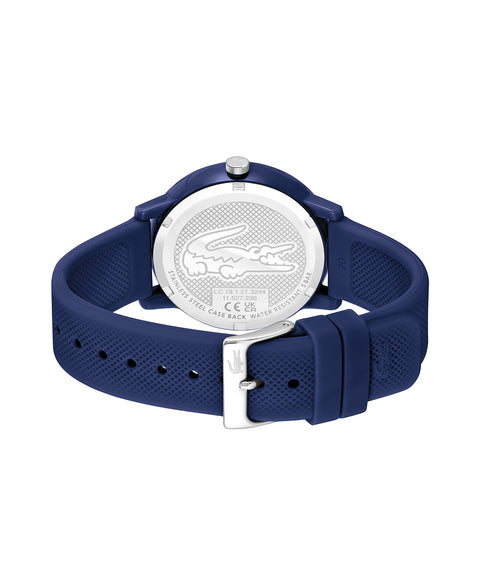 Lacoste.12.12 Men's Quartz Plastic and Silicone Strap Watch, Color: Blue (Model: 2011172) Lacoste