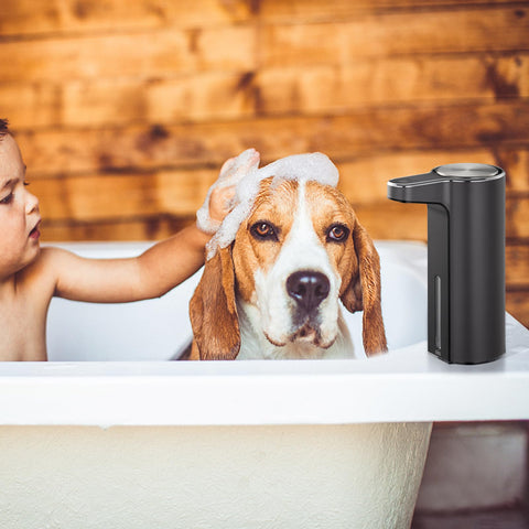 EKO Aroma Touchless Automatic Soap Dispenser for Bathroom and Kitchen, Liquid Hand Soap Dispenser, Water-Resistant and Rechargeable, 9 fl oz (Dark Grey) EKO