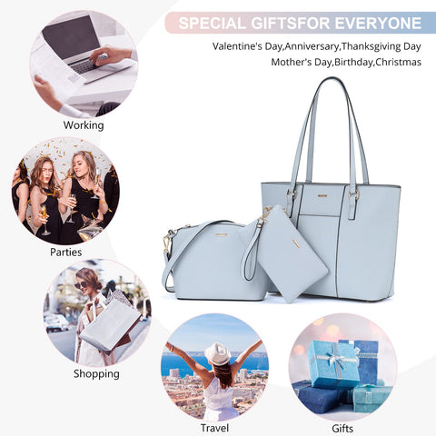 LOVEVOOK Purses for Women Fashion Handbags Tote Bag Shoulder Bags 3pcs LOVEVOOK