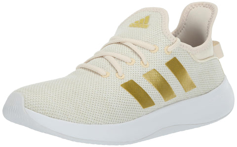 adidas Women's Cloudfoam Pure Sportswear Sneakers, White/Gold Metallic/Wonder White, 6 adidas