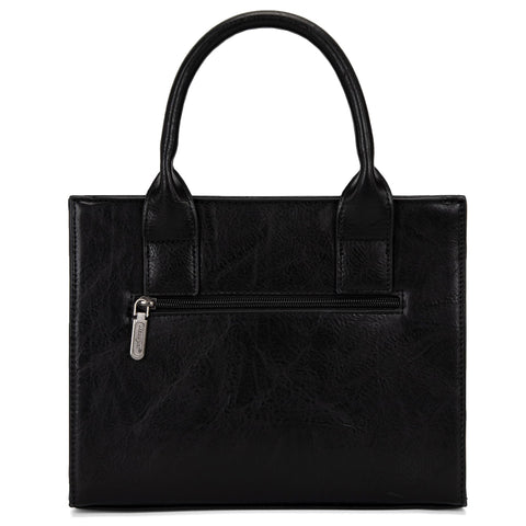 Wrangler Tote bag for women satchel bag black purse for womens purses and handbags cute trendy Women's Purses bolsa wrangler para mujer with Zipper and Pocket top handle with strap WG70-8120BBK Montana West
