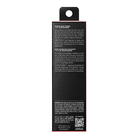 e.l.f. Power Grip Primer + 4% Niacinamide, Gel-Based & Hydrating Face Primer, Evens Skin & Brightens, Grips Makeup, Vegan & Cruelty-Free, 0.8 Fl Oz e.l.f.