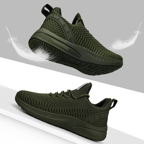 Feethit Women Tennis Running Shoes Walking Shoes Lightweight Casual Sneakers for Travel Gym Work Woman Waitress Nurse Olive Green 5.5 Feethit