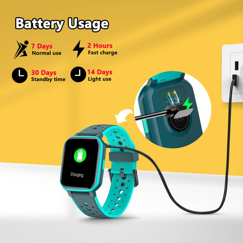 JOYELE Smart Watch for Kids Teens, No Phone Needed Fitness Tracker Boy Girls Watch with 19 Sport Modes, Pedometer, Sleep Monitor, Kids Watch Birthday Gifts Toy Gift for Girls Boys 6-16 (Green)