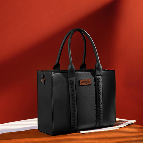 Montana West Wrangler Tote Bag for Women Shoulder Purse Handbag with Zipper Crossbody Bag WG70-8317-BK Montana West