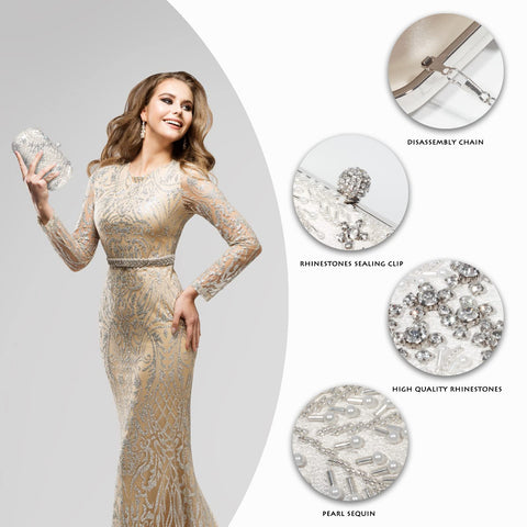 AOYUNHUI Clutch Purses for Women Evening Rhinestone Purse Cross Body Bag Wedding Prom Party Club With Removable Chain Strap AOYUNHUI