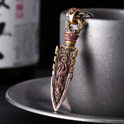 COPPERTIST.WU Arrowhead Capsule Pendant 2.0 Necklace for Men Women - Historical Replica Jewelry with Storage Function (Brass)